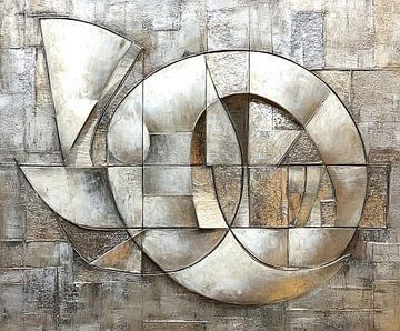 Abstract Geometrisch | Melodic Geometry Flow van ARTEO Schilderijen