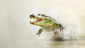 Aggressive crocodile
