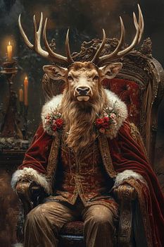 Majestätischer Hirsch-König im prächtigen Herbstgewand