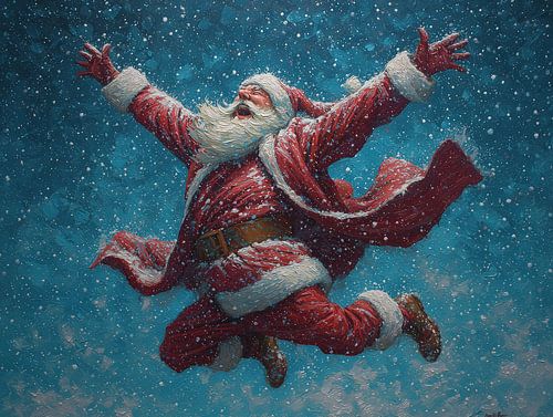 Weihnachtsmann Schnee | Jumping Santa Joy