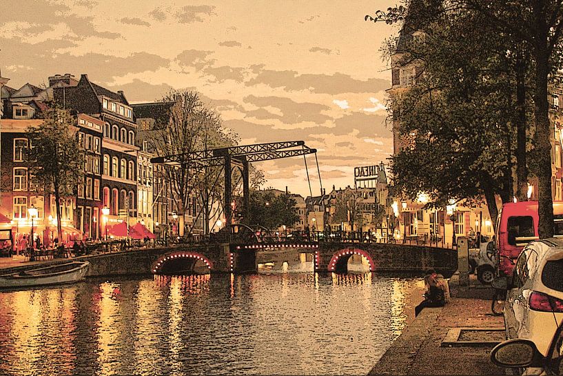 Binnenstad van Amsterdam Nederland Oud van Hendrik-Jan Kornelis