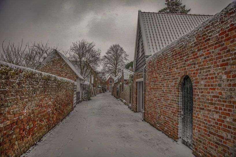 straatje in veere in de sneeuw van anne droogsma