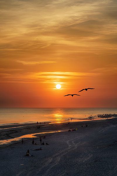 Sunset in Zeeland by Peter Bartelings