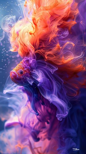 alcohol ink - fish by Gelissen Artworks