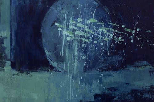 Mitternachtsblau Abstrakt Flow von Ela Szczepaniak