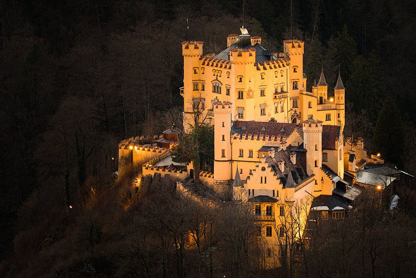 Hohenschwangau Castle illuminated by Henk Meijer Photography