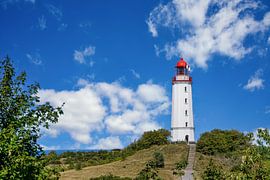 A view of the lighthouse from the island of Hiddensee on the Baltic Sea by Andreas Völkel