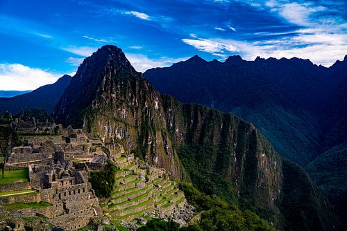 Machu Picchu, Peru, Panorama van de bergen