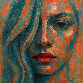 Portrait d'une femme en couleur