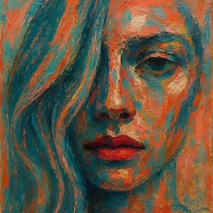 Portrait d'une femme en couleur