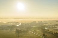 Luftaufnahme über den Sonnenaufgang über Blokzijl von Sjoerd van der Wal Fotografie Miniaturansicht