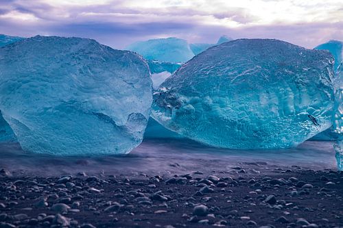 Diamant Beach bijJökulsárlón , IJsland. Landschap