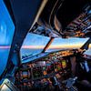 Coucher de soleil depuis le cockpit par Martijn Kort