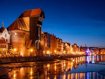 Danzig in Polen Skyline bei Nacht von Animaflora PicsStock
