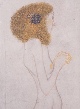 Gustav Klimt - Het lijden van zwakke mensen (1902) van Peter Balan