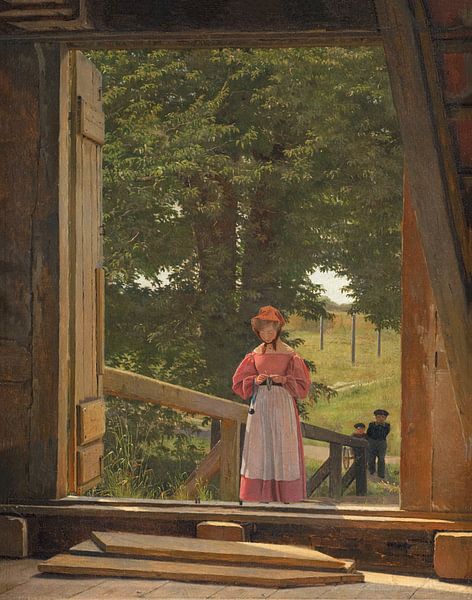Vue du grenier à grains de la boulangerie de la Citadelle de Copenhague, Christen Købke par Des maîtres magistraux