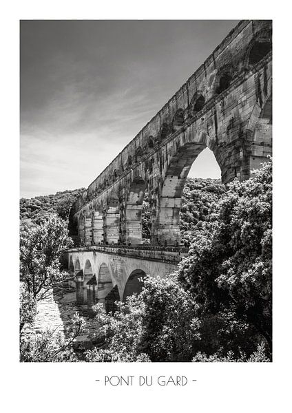 Reiseposter Pont du Gard, römisches Aquädukt in Frankreich von Martijn Joosse
