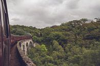 Over de beroemde Glenfinnan viaduct (Harry Potter) II van Geke Woudstra thumbnail