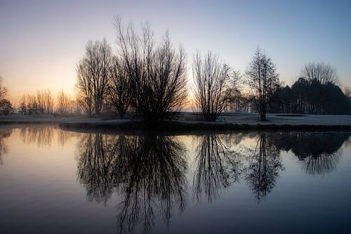 lever de soleil brumeux