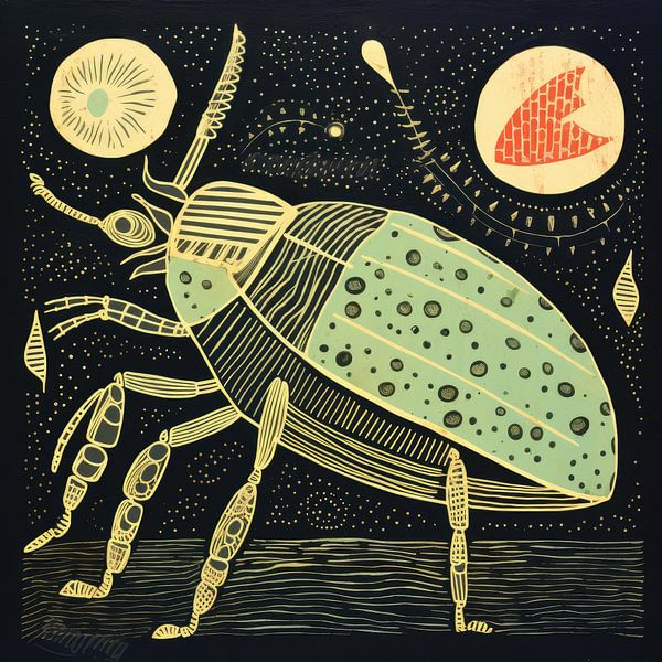 Whimsy Folk Celestial Cockroach by Aloke Design