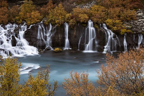 Hruanfossar waterfall