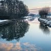 Fluss Linge in  Winterstimmung  von Cynthia Derksen