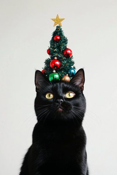 Weihnachtskatze von Poster Art Shop