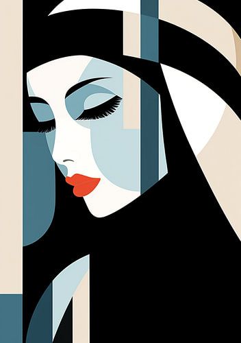 Femme aux lèvres rouges