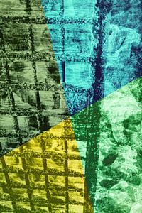 Fragments urbains : Une symphonie abstraite de couleurs et de textures