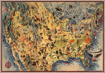 David Rumsey Historische Kaart van Noord-Amerika