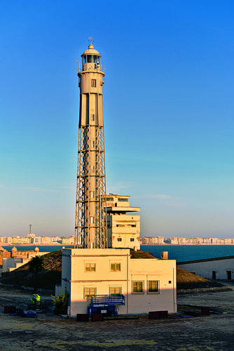 Lighthouse in the Bay of Cádiz in Andalusia by Silva Wischeropp