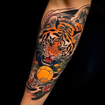 Tiger tattoo by Poster Art Shop