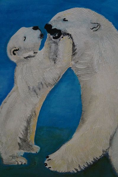Küsschen Mami - Eisbären von Babetts Bildergalerie