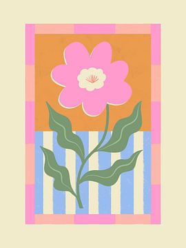 Roze abstracte bloem van Melissa Donne