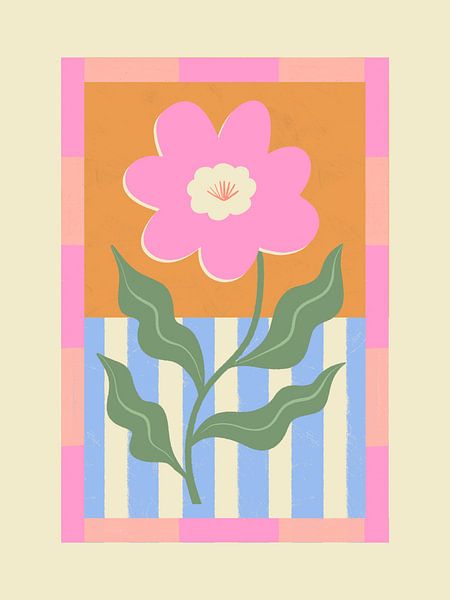 Fleur abstraite rose par Melissa Donne