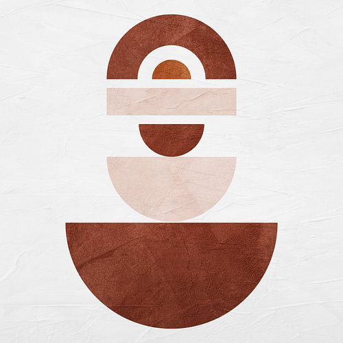 Contemporary minimalist geometric abstract art, earthy tones.