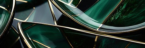 Art Deco Modern Gatsby: Abstract Glas met Goud