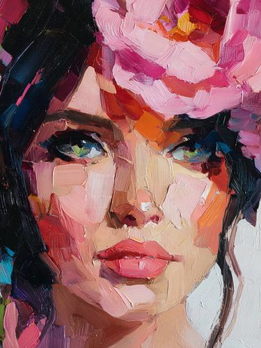 Portrait abstrait moderne