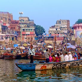 Boottocht op de Ganges (Varanasi) van Patrick Lauwers