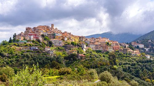 View of Perinaldo, Italy