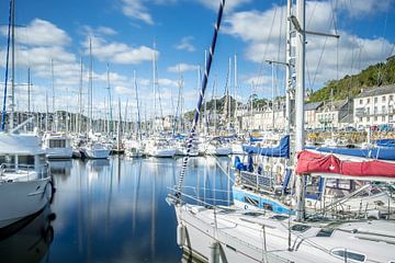 Summer bustle in the port of Honfleur by Truus Nijland