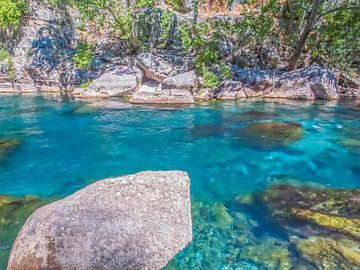 Turquoise Water Stroming Koprulu Canyon van Nature Life Ambience