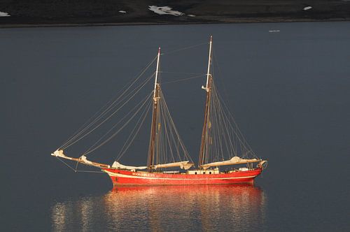 "Noorderlicht"  in zonsondergang