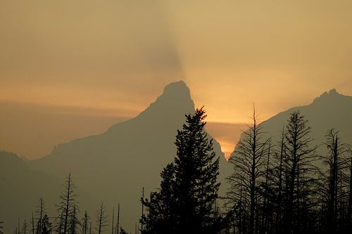 Setting sun.
