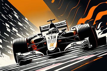 Formule 1 - Vector Art racecar van Tim Kunst en Fotografie