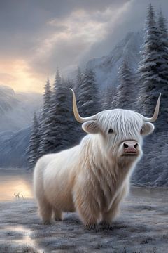 Winterdieren: Schotse hooglander van Nicolette Vermeulen