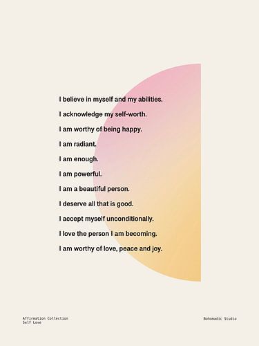 Affirmationen Selbstliebe
