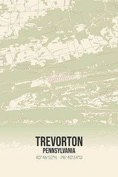 Vintage map of Trevorton (Pennsylvania), USA. by Rezona