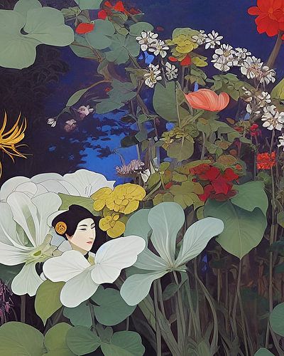 Geisha in bloemen II