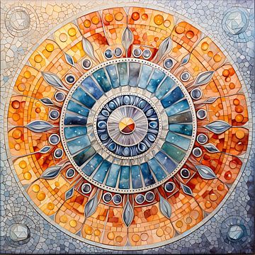 Mandala-Arbeit 137960 von Abstraktes Gemälde